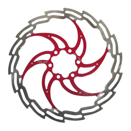 Ротор XLC BR-X02, ø160 мм, серебристо-красный