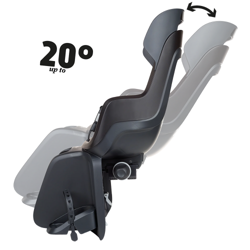 Дитяче велокрісло Bobike GO Carriers RS Reclining System - rear bicycle seat for rack Urban Black