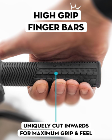 Гріпси Peaty's Monarch Grip, Thick 32>34mm, Knurl Race Control, Gum