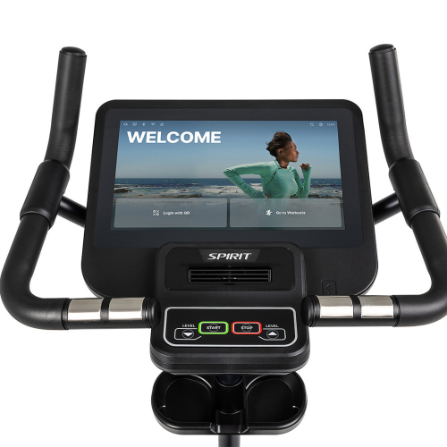 Вертикальний велотренажер мультимедійна 15,6 консоль Spirit CU800+ ENT