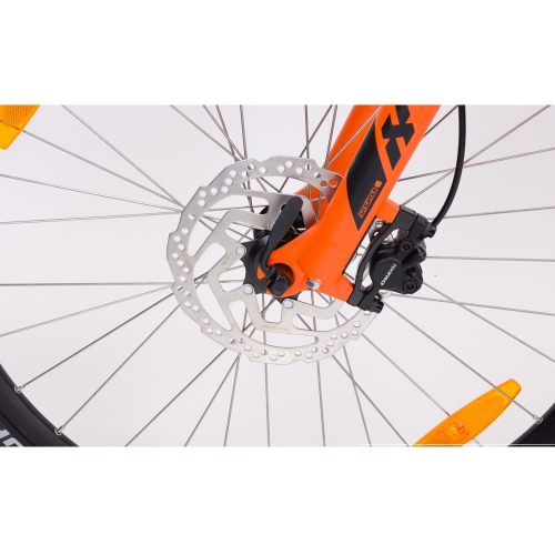 Велосипед KTM CHICAGO 272 27.5" рама M/43, черный матовый (оранжевый), 2022