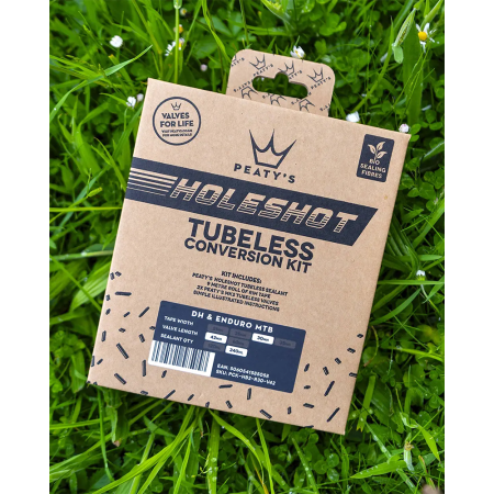 Набір для безкамерки Peaty's Holeshot Tubeless Conversion Kit, XC / Trail, 25mm стрічка / 42mm ніпел
