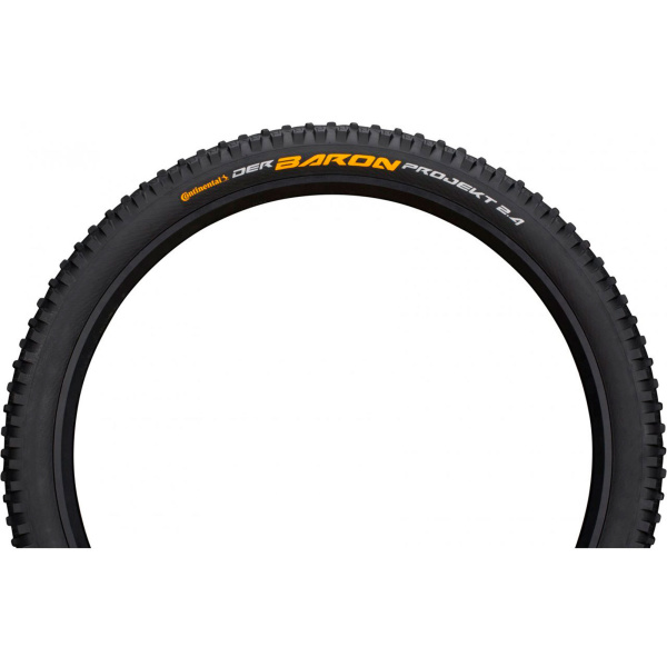 Покрышка бескамерная Continental Der Baron Projekt, 29"x2.40, 60-622, черная, складная, BlackChili, ProTection Apex, Skin, 1000гр., черная