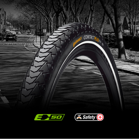 Покрышка Continental Contact Plus, 28" | 700 x 28C | 28 x 1 5/8 x 1 1/8, черная, светоотражающая, не складная || Покришка Continental Contact Plus, 28 " | 700 x 28C | 28 x 1 5/8 x 1 1/8, чорна, світловідбиваюча, не складна