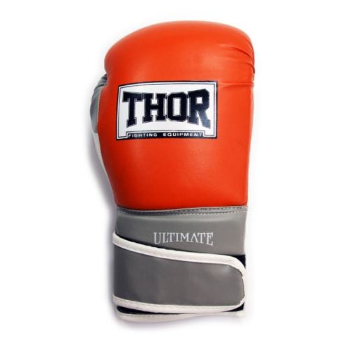 Рукавички боксерські THOR ULTIMATE 10oz / PU / оранжево-біло-сірі