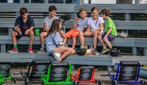 Самокат-каталка Ezyroller Classic, чорно-помаранчевий