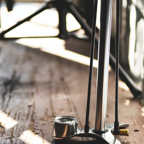 Насос велосипедный Birzman Maha Push & Twist III / напольный / серебро