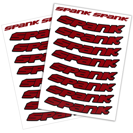 Набор наклеек на обода SPANK Decal kit, Red || Набір наклейок на обода SPANK Decal kit, Red