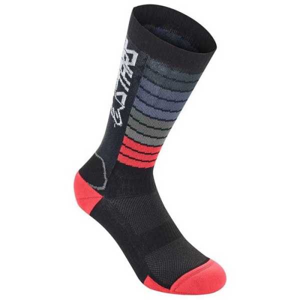 Носки Alpinestars DROP SOCKS 22 BLACK BRIGHT RED, M