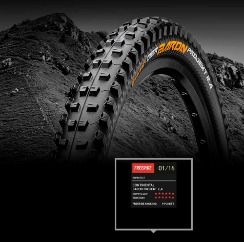 Покрышка бескамерная Continental Der Baron Projekt, 29"x2.40, 60-622, черная, складная, BlackChili, ProTection Apex, Skin, 1000гр., черная