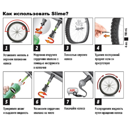 Антипрокольна рідина для камер Slime, 237мл