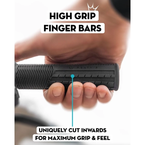 Гріпси Peaty's Monarch Grip Mushroom, Thick 32>34mm, Trail Comfort, Black