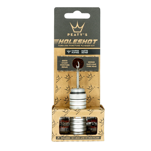 Ремкомплект для безкамерки Peaty's Holeshot Tubeless Puncture Plugger Kit, Silver