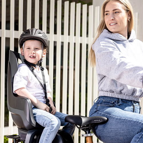 Дитяче велокрісло Bobike Maxi GO Carrie - rear bicycle seat for rack Urban black